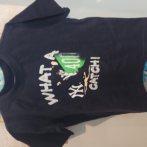 NWT Vtg. New York Yankees What A Catch 400 Kids Navy T-Shirt Sz 4T